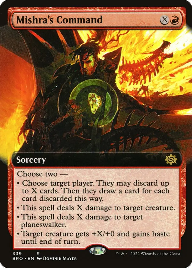 2022 The Brothers' War Mishra's Command #339 rare card image