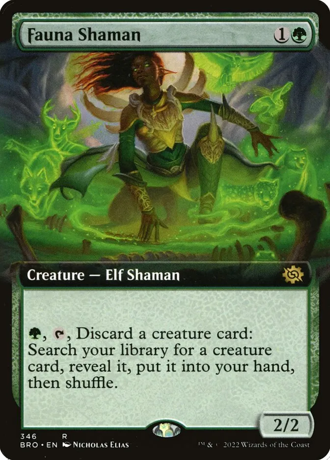 2022 The Brothers' War Fauna Shaman #346 rare card image