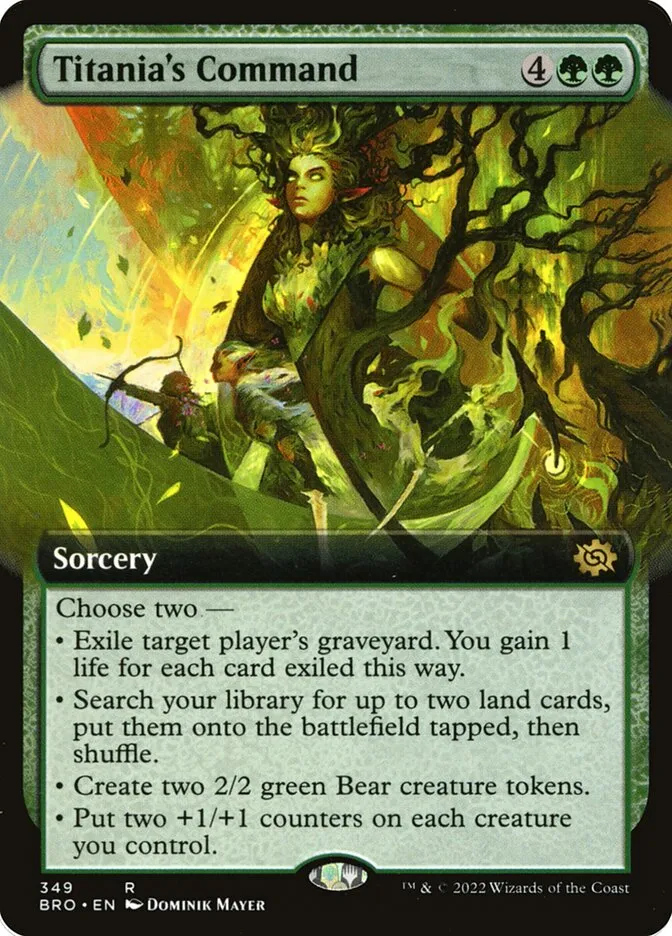 2022 The Brothers' War Titania's Command #349 rare card image