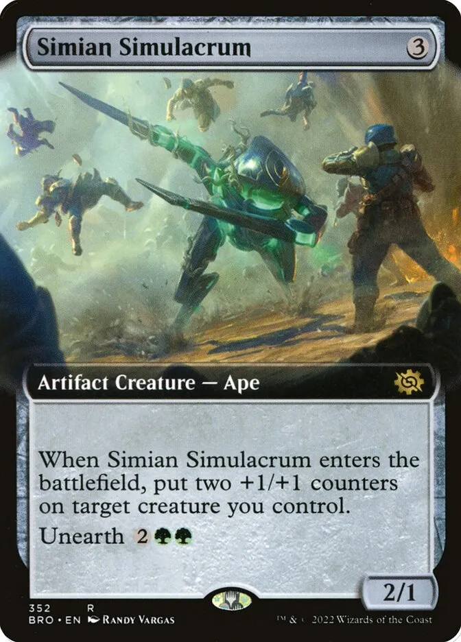 2022 The Brothers' War Simian Simulacrum #352 rare card image