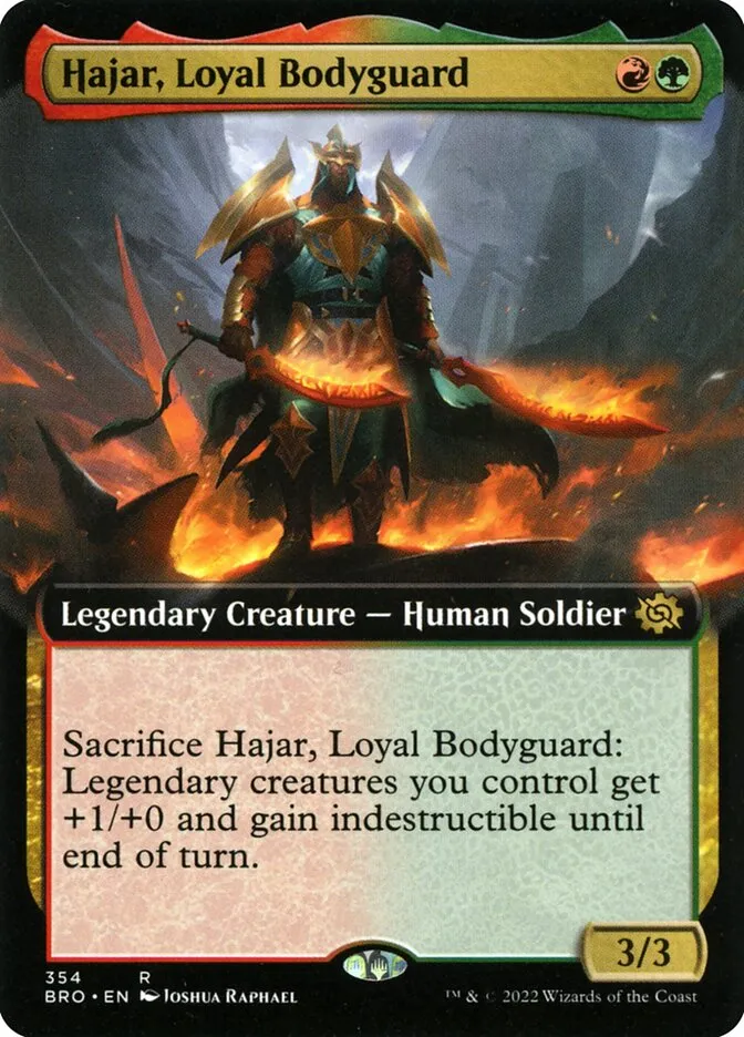2022 The Brothers' War Hajar, Loyal Bodyguard #354 rare card image