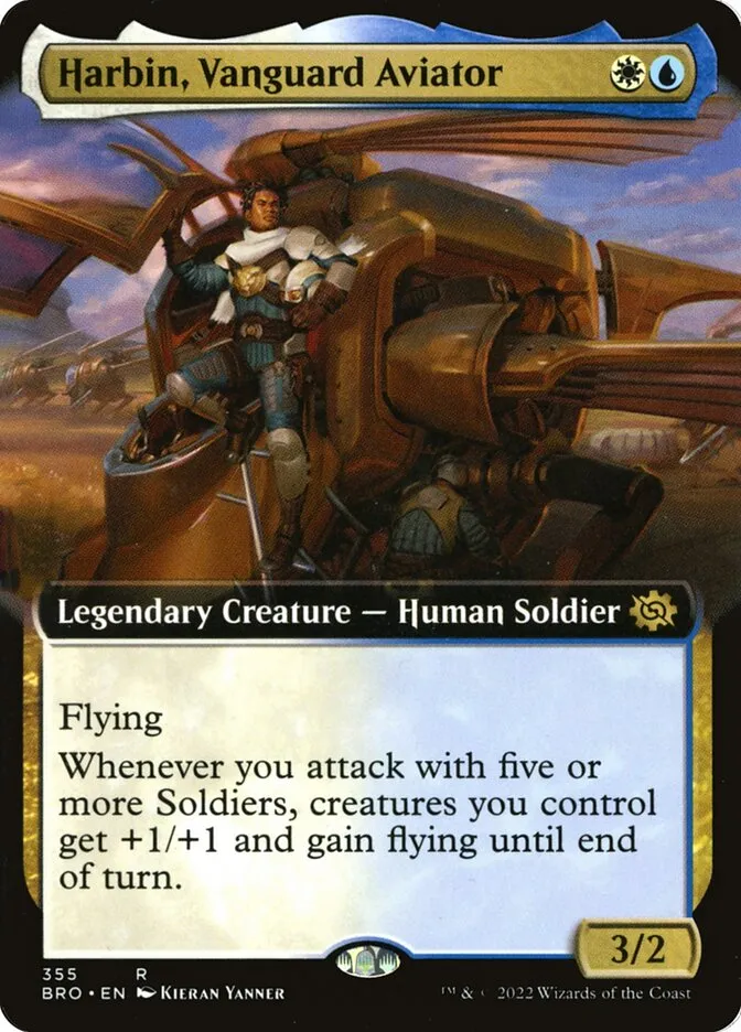 2022 The Brothers' War Harbin, Vanguard Aviator #355 rare card image