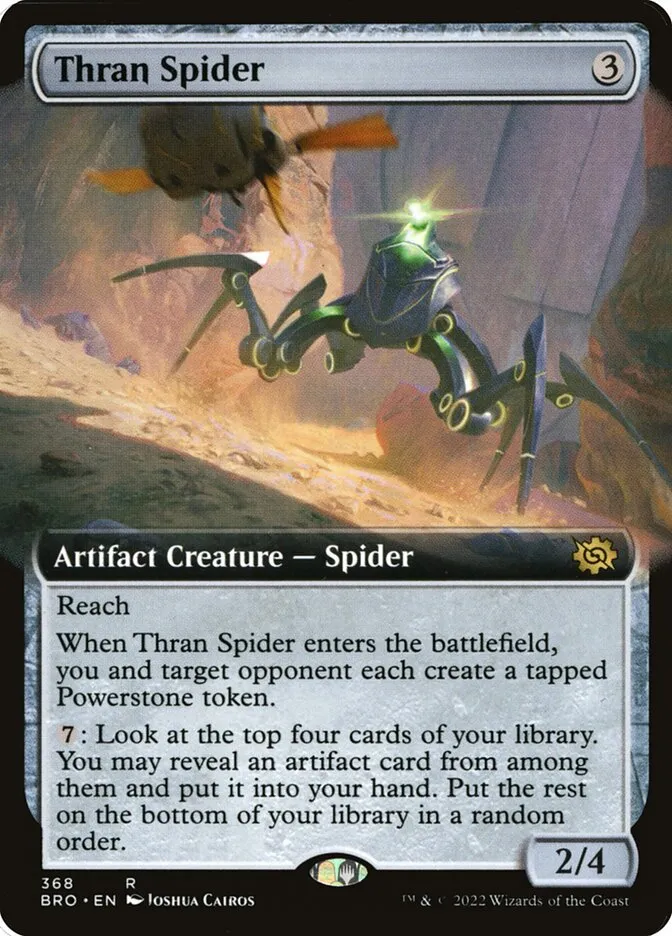 2022 The Brothers' War Thran Spider #368 rare card image