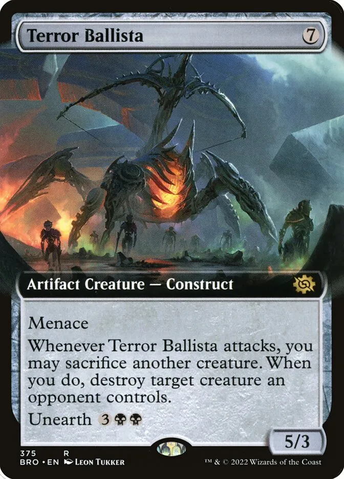 2022 The Brothers' War Terror Ballista #375 rare card image