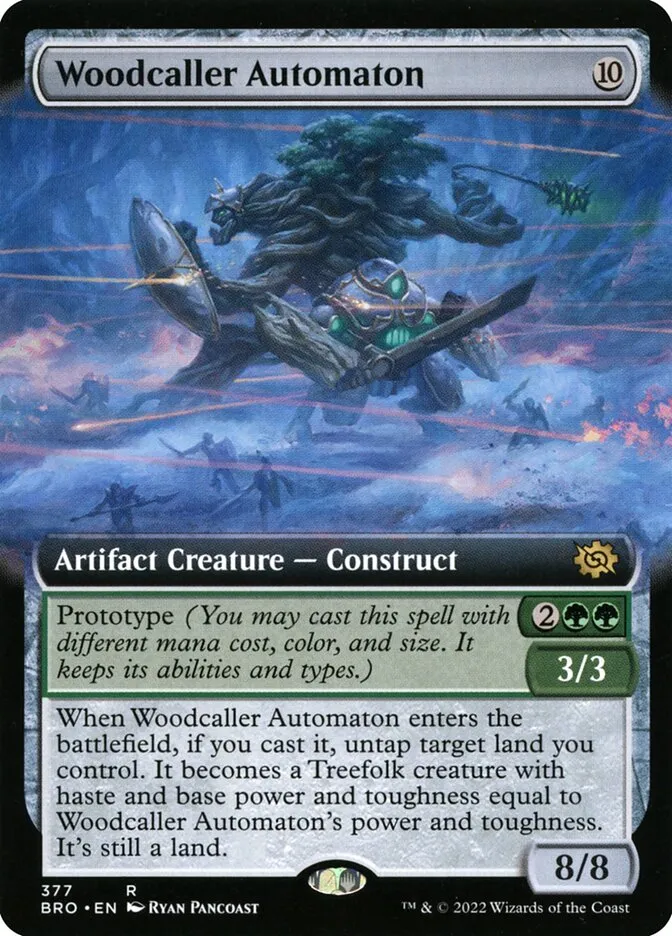 2022 The Brothers' War Woodcaller Automaton #377 rare card image