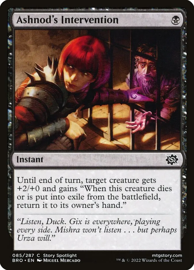 2022 The Brothers' War Ashnod's Intervention #85 common card image