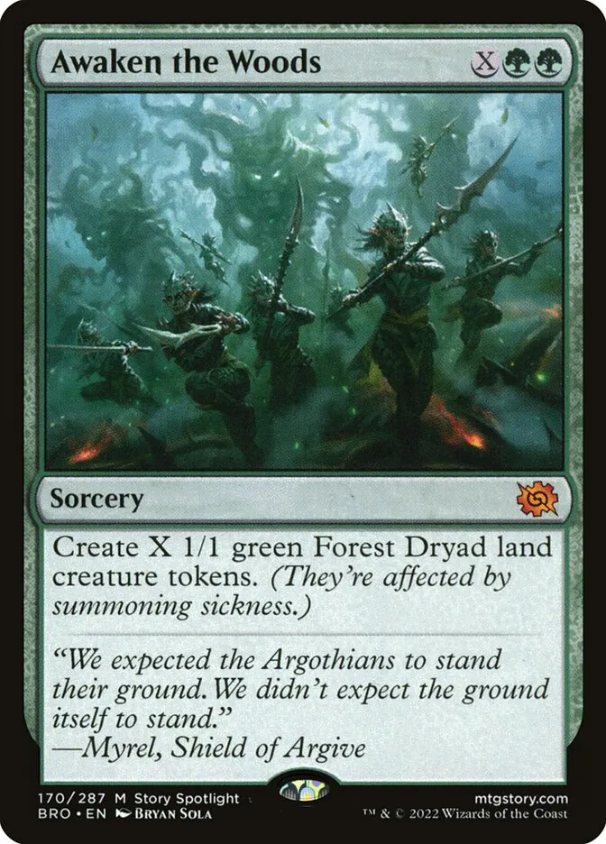 2022 The Brothers' War Awaken the Woods #170 mythic card image