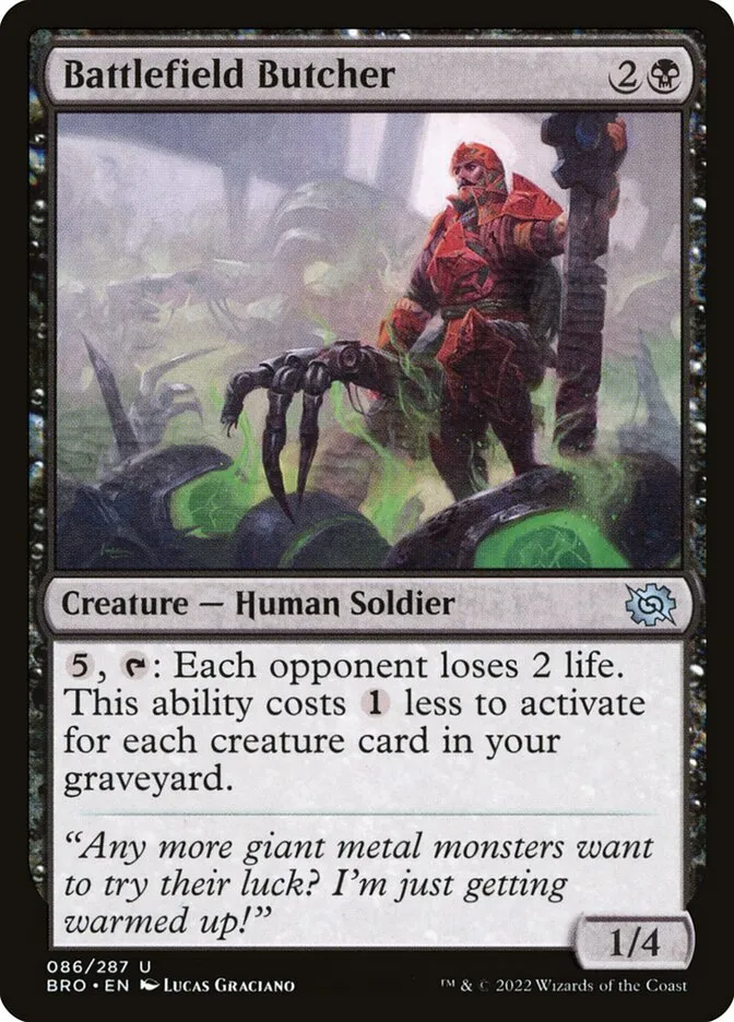 2022 The Brothers' War Battlefield Butcher #86 uncommon card image