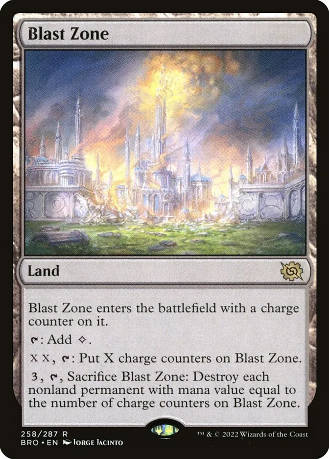 2022 The Brothers' War Blast Zone #258 rare card image