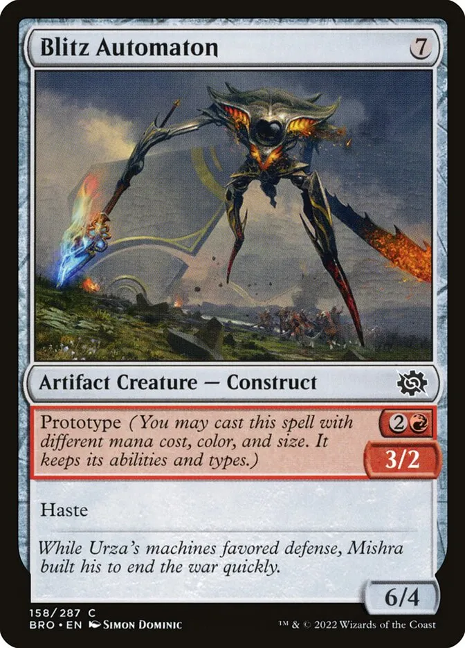 2022 The Brothers' War Blitz Automaton #158 common card image