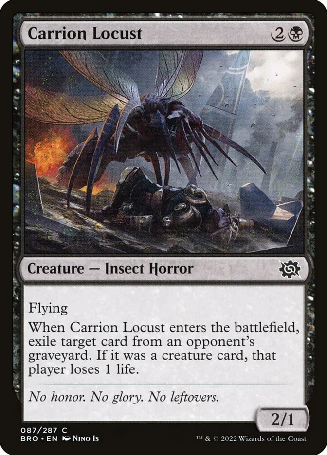 2022 The Brothers' War Carrion Locust #87 common card image