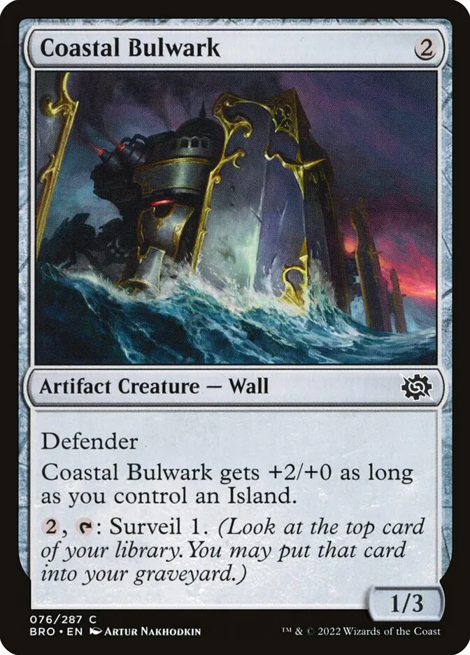 2022 The Brothers' War Coastal Bulwark #76 common card image