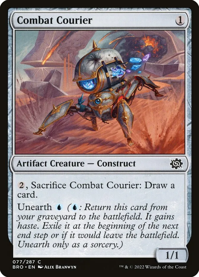 2022 The Brothers' War Combat Courier common #77 common card image