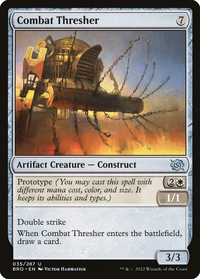 2022 The Brothers' War Combat Thresher uncommon #35 uncommon card image
