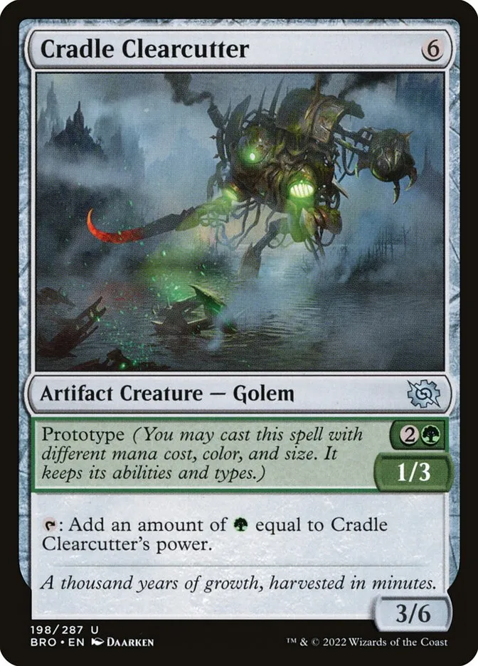 2022 The Brothers' War Cradle Clearcutter #198 uncommon card image