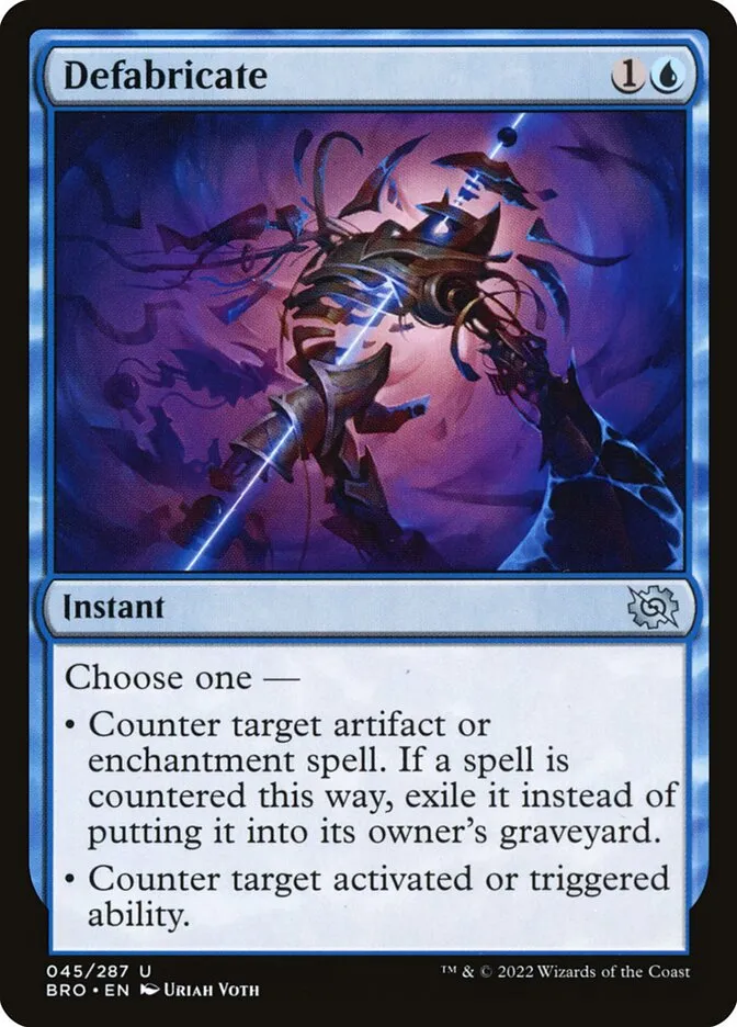 2022 The Brothers' War Defabricate uncommon #45 uncommon card image