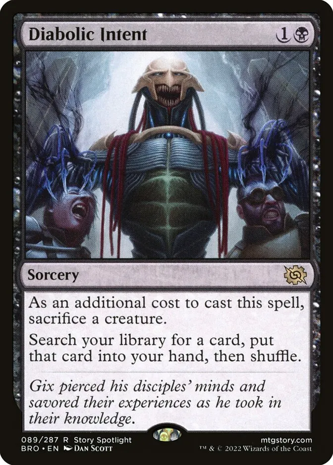 2022 The Brothers' War Diabolic Intent #89 rare card image