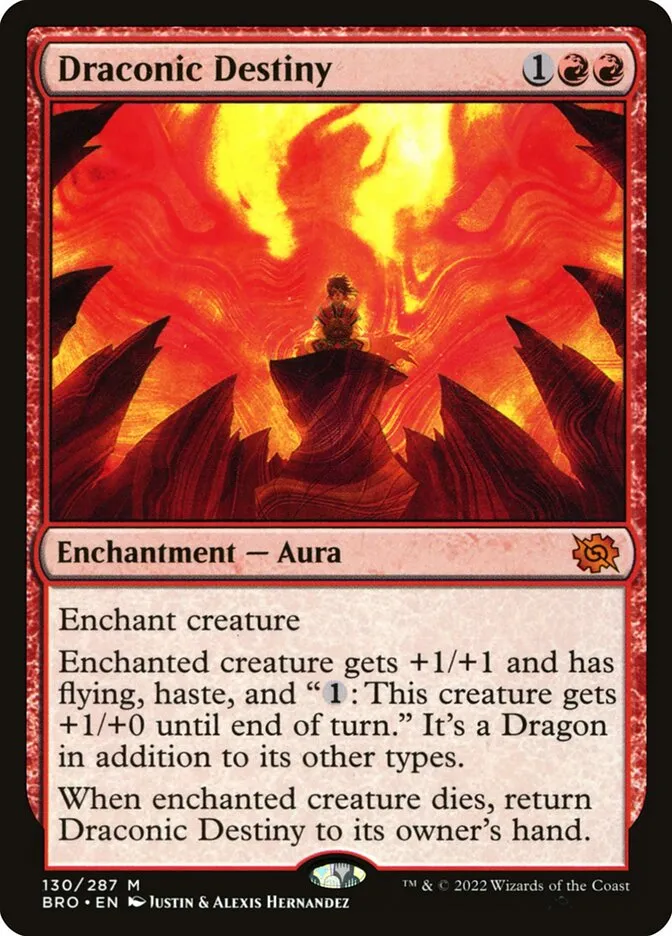 2022 The Brothers' War Draconic Destiny #130 mythic card image