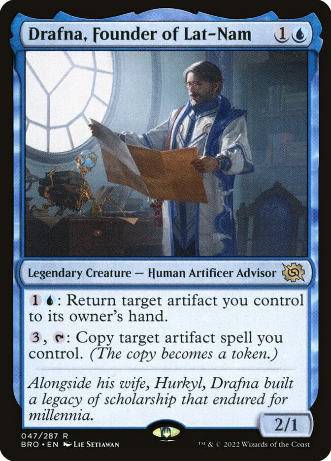 2022 The Brothers' War Drafna, Founder of Lat-Nam rare #47 rare card image