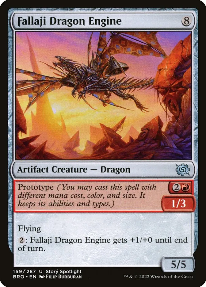 2022 The Brothers' War Fallaji Dragon Engine #159 uncommon card image