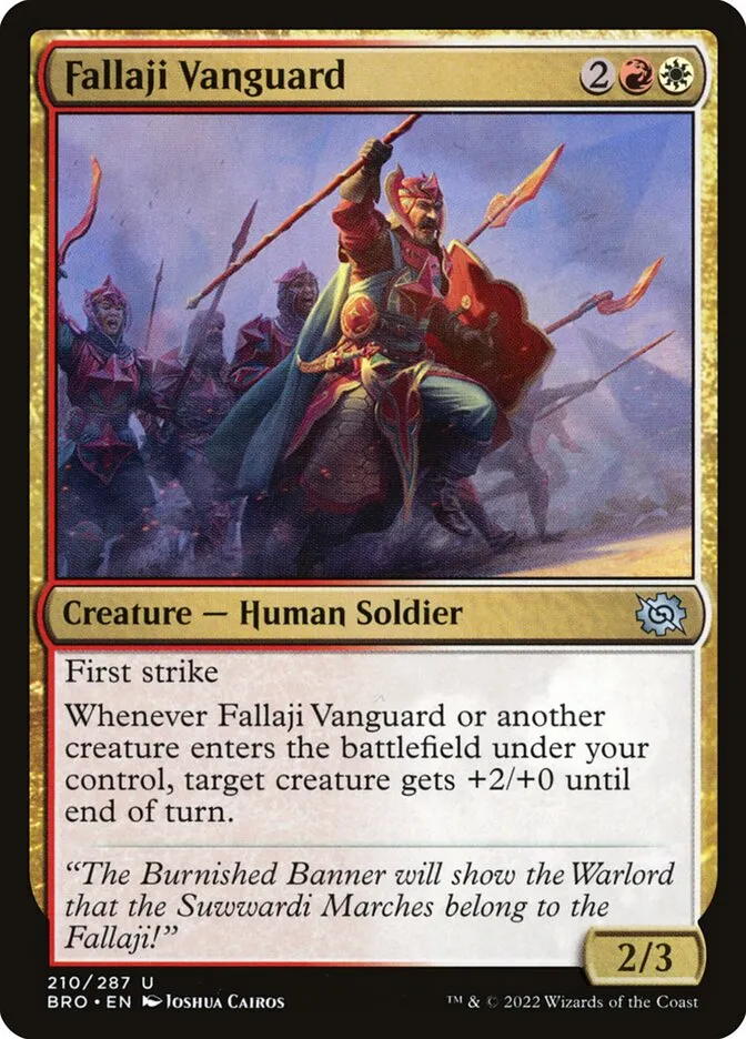 2022 The Brothers' War Fallaji Vanguard #210 uncommon card image