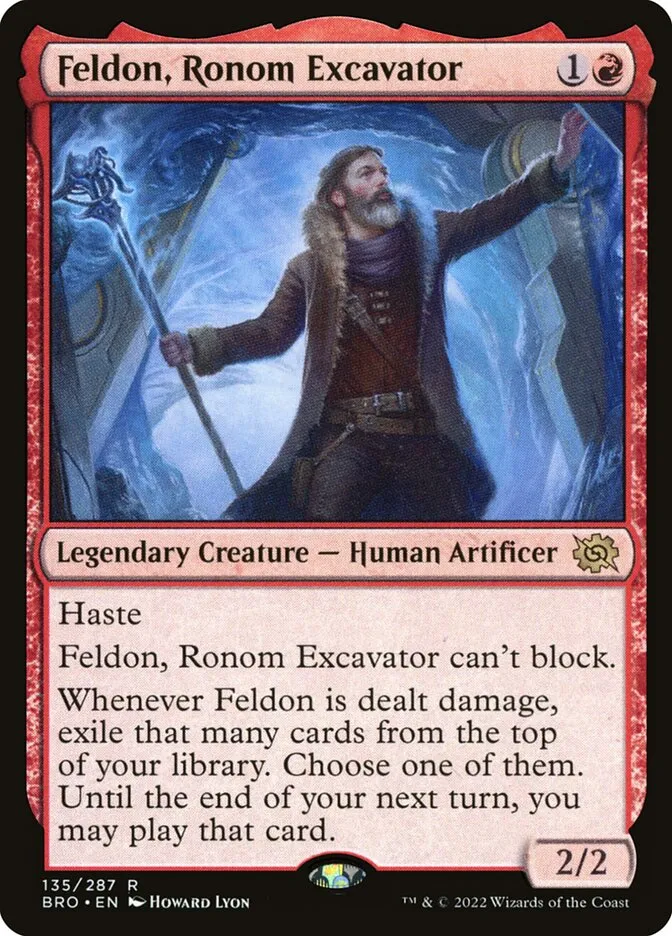 2022 The Brothers' War Feldon, Ronom Excavator #135 rare card image