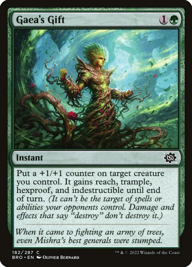2022 The Brothers' War Gaea's Gift #182 common card image