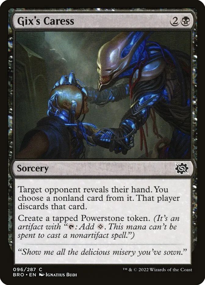 2022 The Brothers' War Gix's Caress #96 common card image