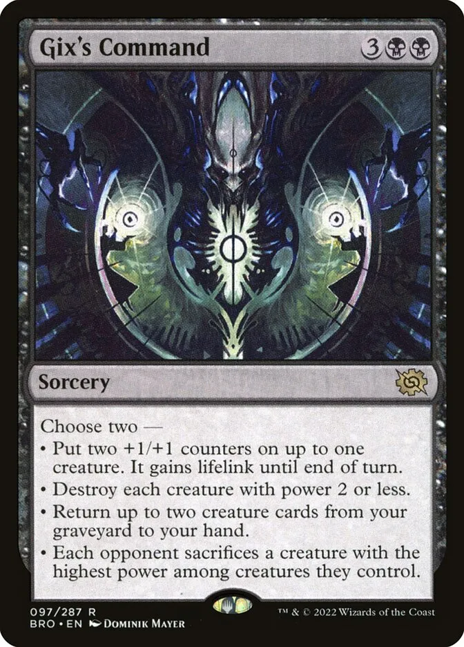 2022 The Brothers' War Gix's Command #97 rare card image