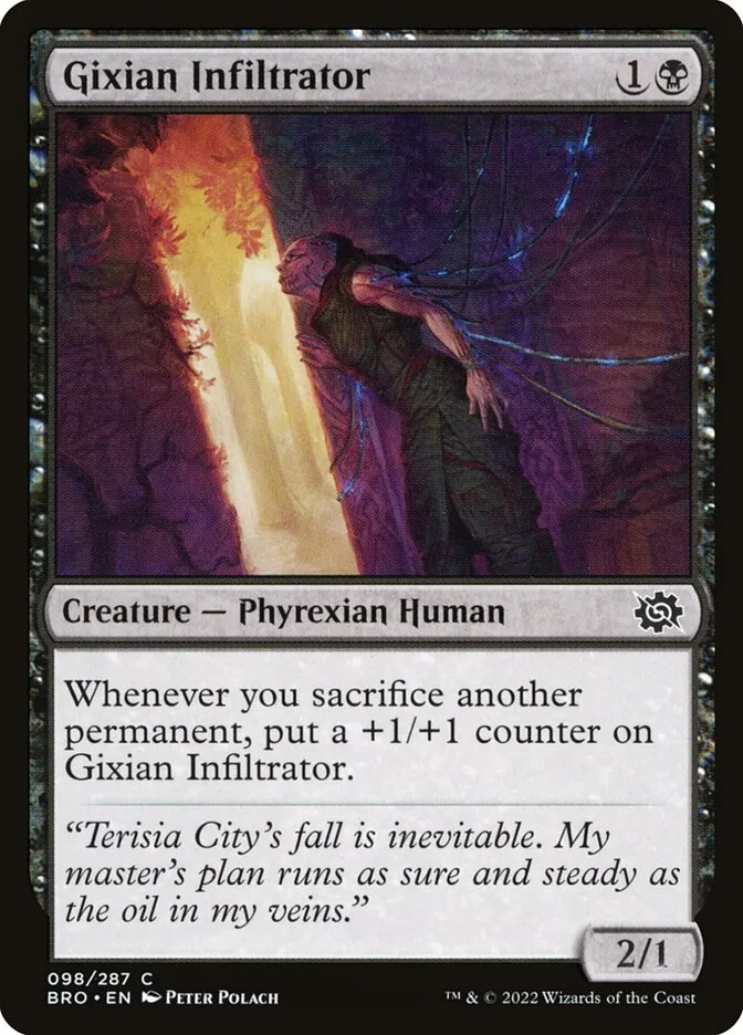 2022 The Brothers' War Gixian Infiltrator #98 common card image