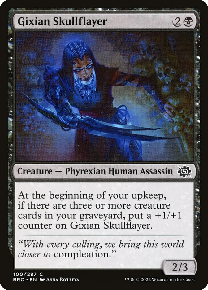 2022 The Brothers' War Gixian Skullflayer common #100 common card image