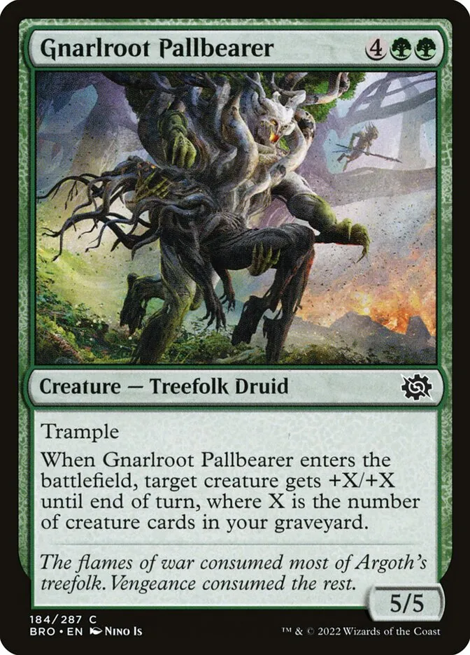 2022 The Brothers' War Gnarlroot Pallbearer #184 common card image