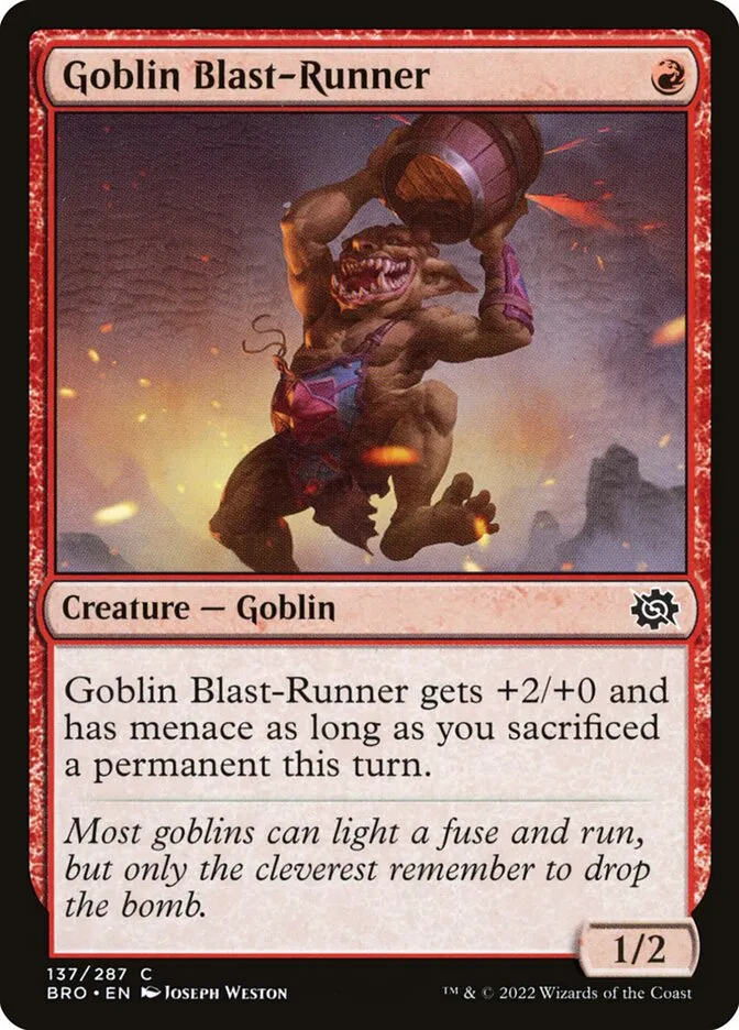 2022 The Brothers' War Goblin Blast-Runner #137 common card image