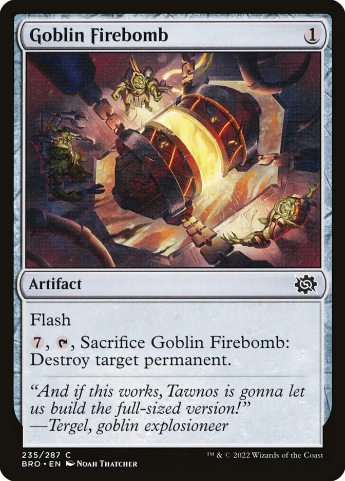 2022 The Brothers' War Goblin Firebomb #235 common card image