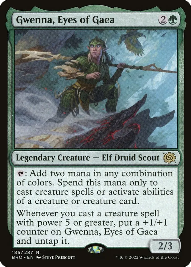 2022 The Brothers' War Gwenna, Eyes of Gaea #185 rare card image
