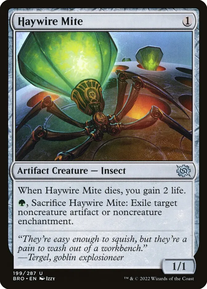 2022 The Brothers' War Haywire Mite #199 uncommon card image