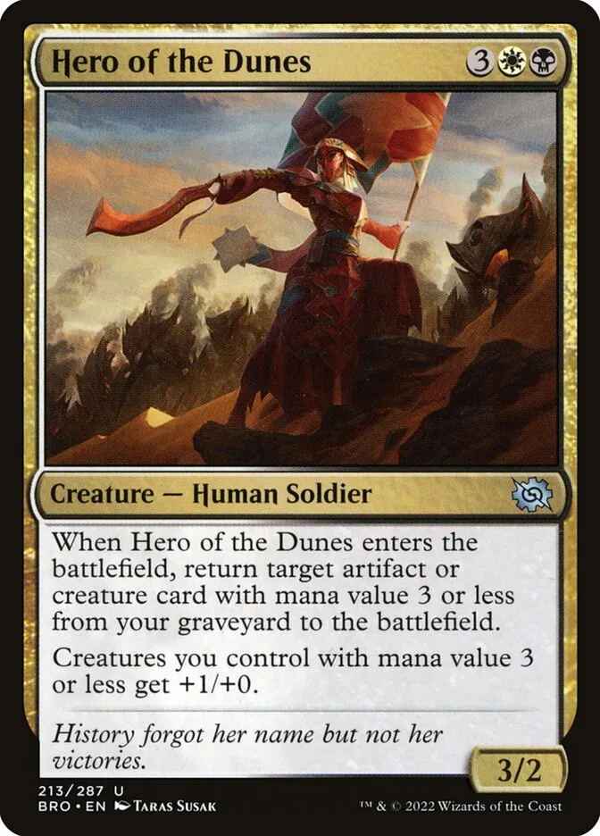 2022 The Brothers' War Hero of the Dunes #213 uncommon card image