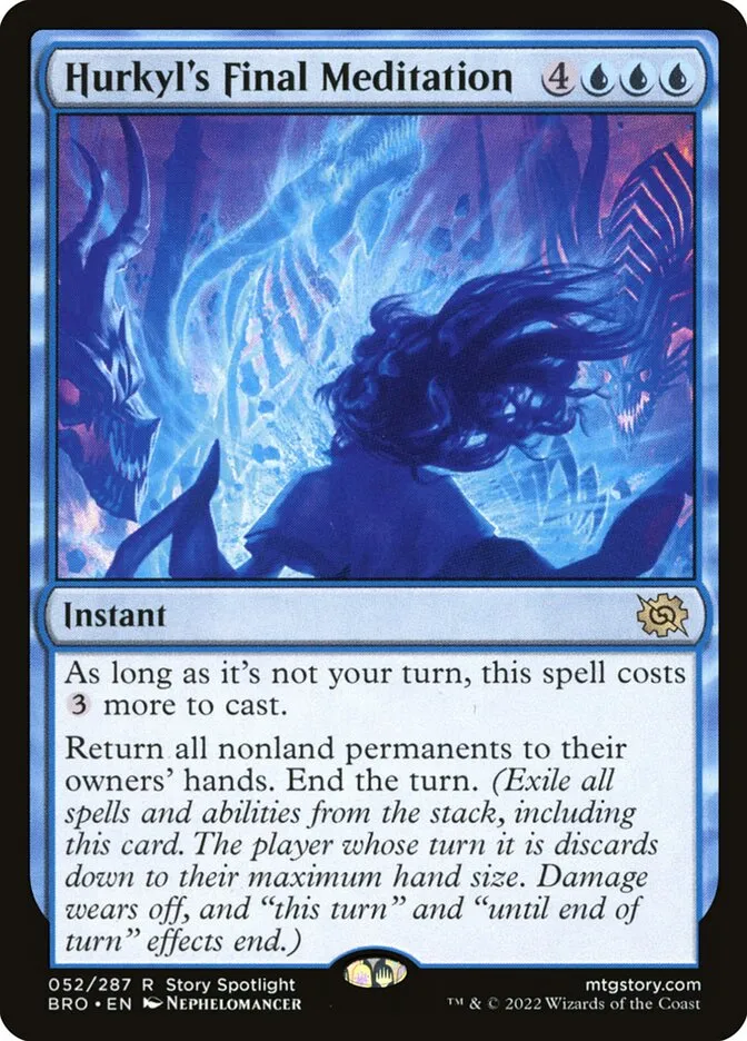 2022 The Brothers' War Hurkyl's Final Meditation rare #52 rare card image