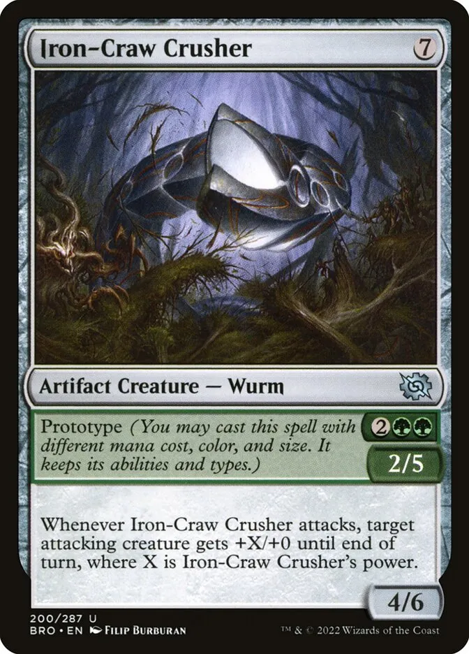 2022 The Brothers' War Iron-Craw Crusher #200 uncommon card image