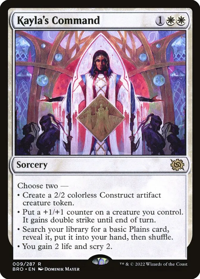 2022 The Brothers' War Kayla's Command rare #9 rare card image