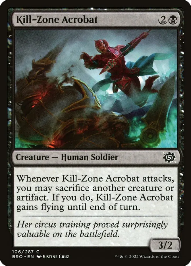 2022 The Brothers' War Kill-Zone Acrobat common #106 common card image