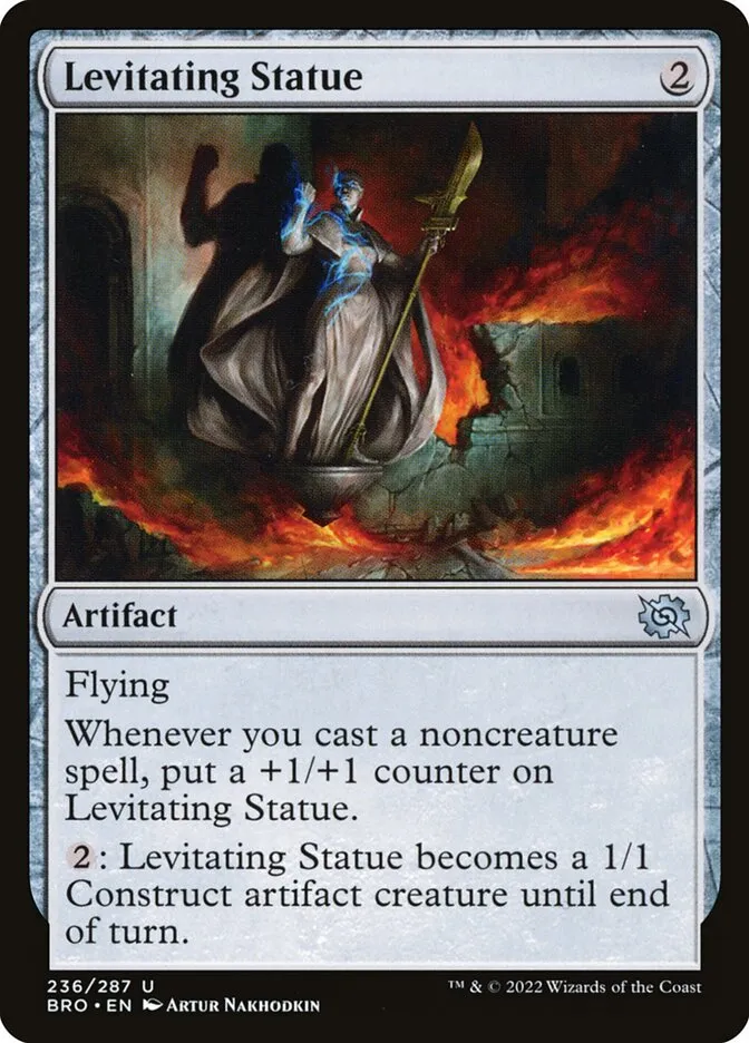 2022 The Brothers' War Levitating Statue #236 uncommon card image