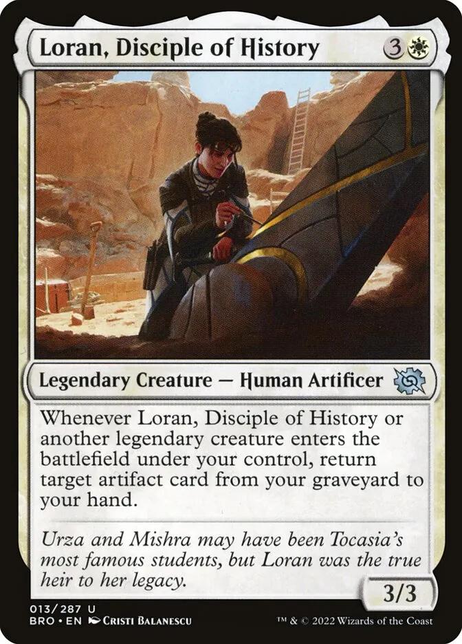 2022 The Brothers' War Loran, Disciple of History uncommon #13 uncommon card image