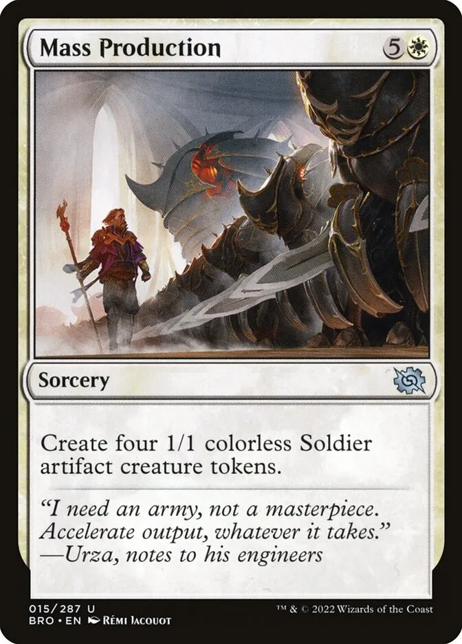 2022 The Brothers' War Mass Production uncommon #15 uncommon card image