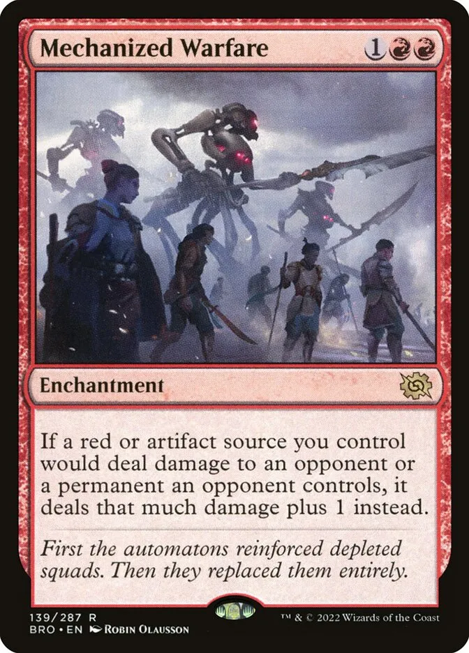 2022 The Brothers' War Mechanized Warfare #139 rare card image