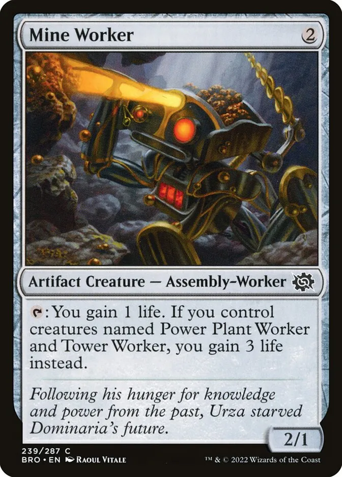 2022 The Brothers' War Mine Worker #239 common card image