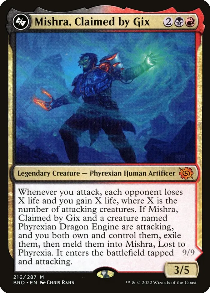 2022 The Brothers' War Mishra, Claimed by Gix #216 mythic card image