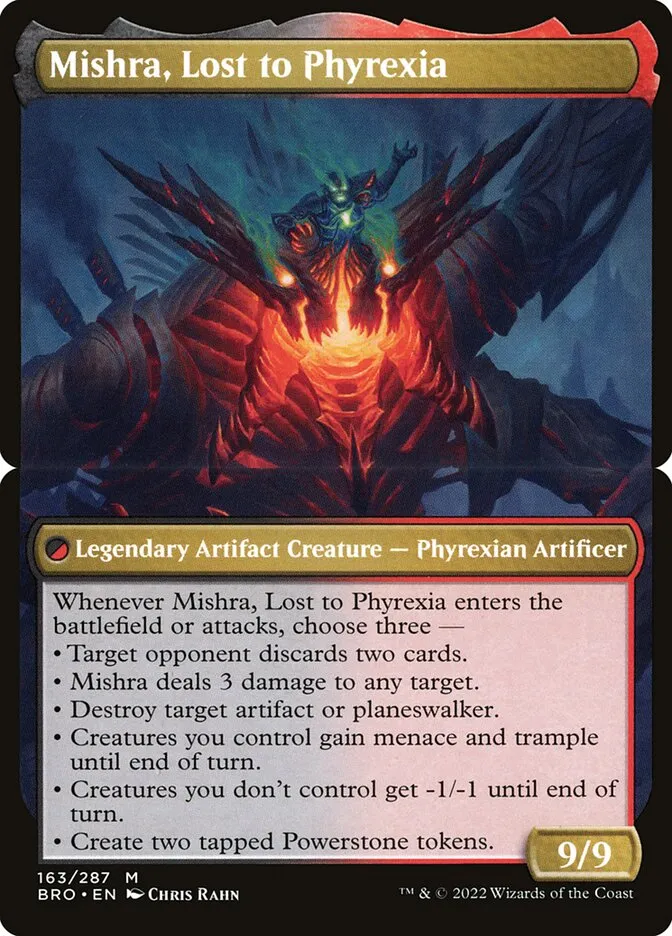 2022 The Brothers' War Mishra, Lost to Phyrexia #163b mythic card image