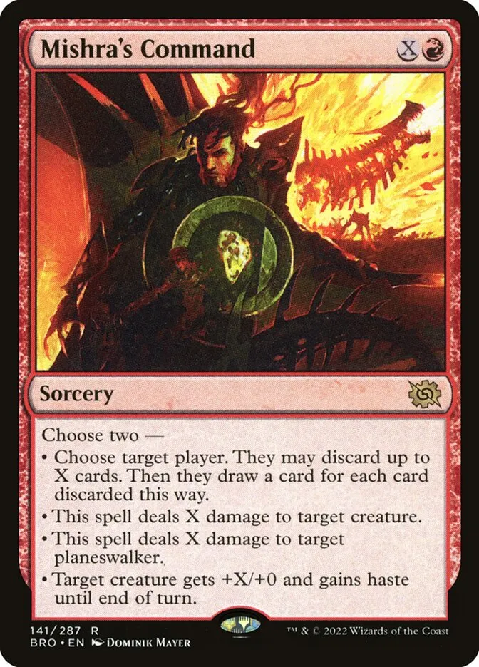 2022 The Brothers' War Mishra's Command #141 rare card image