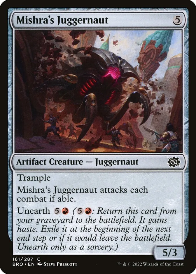 2022 The Brothers' War Mishra's Juggernaut #161 common card image